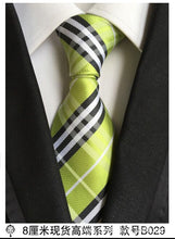 Load image into Gallery viewer, hot 100% silk plaid ties for men shirt wedding cravate pour homme jacquard woven necktie Party  gravata Business tie Formal lot