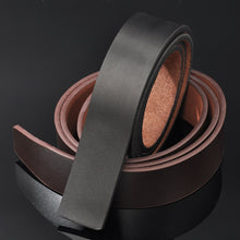 Load image into Gallery viewer, men&#39;s genuine leather belt male cowskin belt formal suit trousers belt cowhide no smooth buckle starp gift for men belts