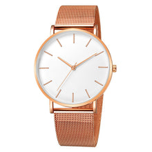 Load image into Gallery viewer, Minimalist Men Fashion Ultra Thin Watches Simple Men Business Stainless Steel Mesh Belt Quartz Watch Relogio Masculino