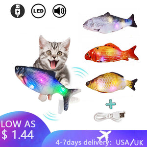 30CM Electronic Pet Cat Toy Electric USB Charging Simulation Fish Toys for Dog Cat Chewing Playing Biting Supplies Dropshiping