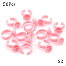 Load image into Gallery viewer, Wholesale 50/100Pcs Disposable Eyelash Glue Fan Cup Rings Holder  Container Tattoo Pigment Eyelash Extension Tools Lash Supplies