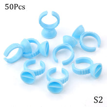 Load image into Gallery viewer, Wholesale 50/100Pcs Disposable Eyelash Glue Fan Cup Rings Holder  Container Tattoo Pigment Eyelash Extension Tools Lash Supplies