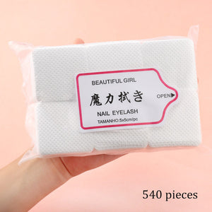 Lint-Free Paper Cotton Wipes Eyelash Glue Remover wipe the mouth of the glue bottle prevent clogging glue Cleaner Pads