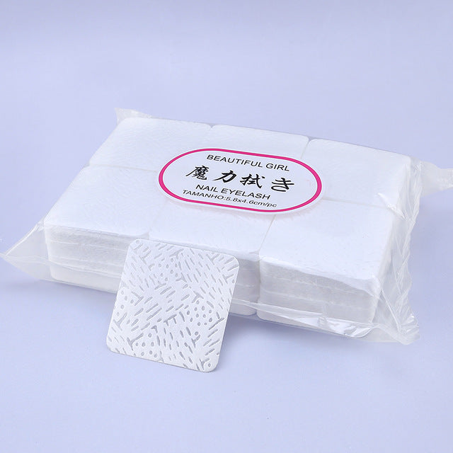 Lint-Free Paper Cotton Wipes Eyelash Glue Remover wipe the mouth of the glue bottle prevent clogging glue Cleaner Pads