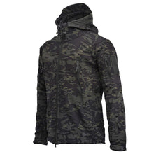 Load image into Gallery viewer, Men&#39;s jacket Outdoor Soft Shell Fleece Men&#39;s And Women&#39;s Windproof  Waterproof Breathable And Thermal Three In One Youth Hooded