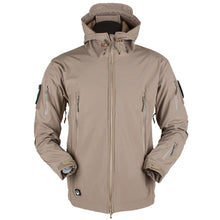 Load image into Gallery viewer, Men&#39;s jacket Outdoor Soft Shell Fleece Men&#39;s And Women&#39;s Windproof  Waterproof Breathable And Thermal Three In One Youth Hooded