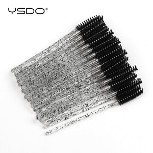 Disposable 5-50 Pcs Crystal Eyelash Brushes Diamond Handle Mascara Wands Eyelash Extension Makeup Tools Eyelash Brush wholesale