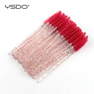 Disposable 5-50 Pcs Crystal Eyelash Brushes Diamond Handle Mascara Wands Eyelash Extension Makeup Tools Eyelash Brush wholesale