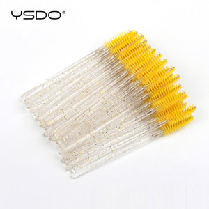 Disposable 5-50 Pcs Crystal Eyelash Brushes Diamond Handle Mascara Wands Eyelash Extension Makeup Tools Eyelash Brush wholesale