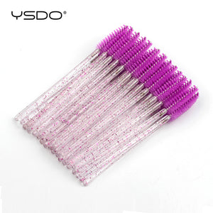 Disposable 5-50 Pcs Crystal Eyelash Brushes Diamond Handle Mascara Wands Eyelash Extension Makeup Tools Eyelash Brush wholesale
