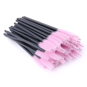 Disposable 5-50 Pcs Crystal Eyelash Brushes Diamond Handle Mascara Wands Eyelash Extension Makeup Tools Eyelash Brush wholesale