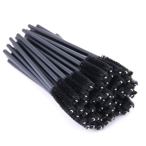 Disposable 5-50 Pcs Crystal Eyelash Brushes Diamond Handle Mascara Wands Eyelash Extension Makeup Tools Eyelash Brush wholesale