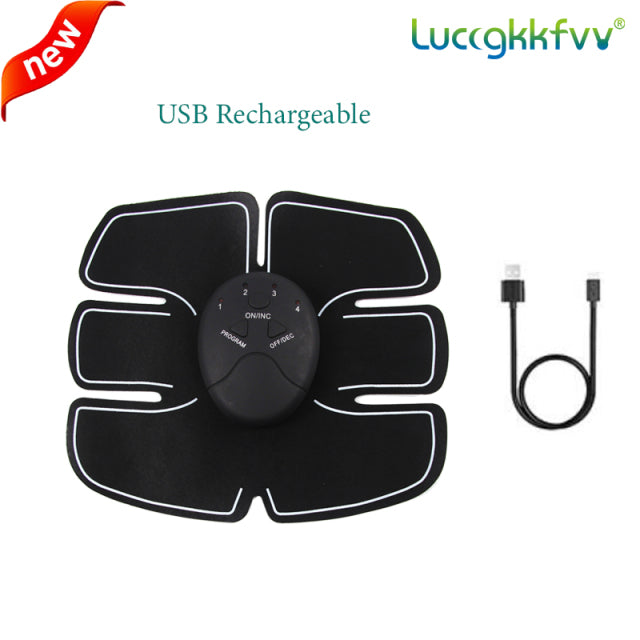 USB Rechargeable EMS Muscle Stimulator Wireless Buttocks Hip Trainer Abdominal ABS Stimulator Fitness Body Slimming Massager