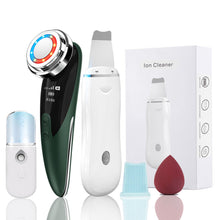 Load image into Gallery viewer, Ultrasonic Skin Scrubber Pore Cleaner 2+4 Kit Facial Ion Shovel Deep Face Cleaning Sonic Peeling Device Kit Blackhead Remover