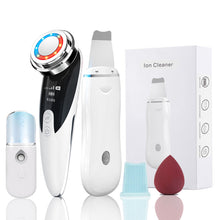 Load image into Gallery viewer, Ultrasonic Skin Scrubber Pore Cleaner 2+4 Kit Facial Ion Shovel Deep Face Cleaning Sonic Peeling Device Kit Blackhead Remover