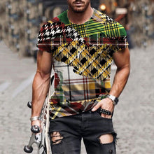 Load image into Gallery viewer, Summer Men&#39;s Oversized Retro Short-Sleeved T-Shirts Fashion Harajuku Ethnic 3D Printed O-Neck T-Shirt Camiseta Mujer Streetwear