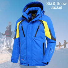 Load image into Gallery viewer, Men Winter New Outdoor Jet Ski Premium Snow Warm Parkas Jacket Coat Men Outwear Casual Hooded Waterproof Thick Fleece Parka Men