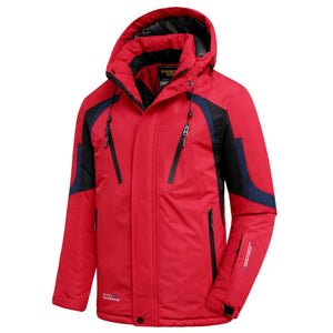 Men Winter New Outdoor Jet Ski Premium Snow Warm Parkas Jacket Coat Men Outwear Casual Hooded Waterproof Thick Fleece Parka Men