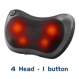 Relaxation Massage Pillow Vibrator Electric Neck Shoulder Back Heating Kneading Infrared therapy head Massage Pillow