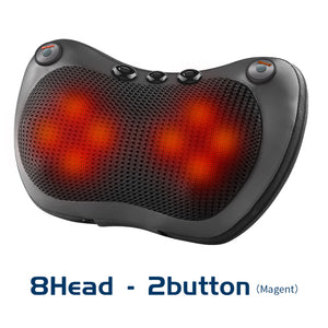 Relaxation Massage Pillow Vibrator Electric Neck Shoulder Back Heating Kneading Infrared therapy head Massage Pillow