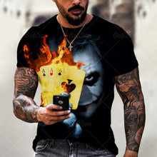 Load image into Gallery viewer, Summer Fashion Men/Women 3D Printing Dark Evil Clown Pattern T-Shirt Street Personality Trend Wild Loose Oversized Short-Sleeved
