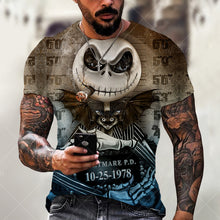 Load image into Gallery viewer, Summer Fashion Men/Women 3D Printing Dark Evil Clown Pattern T-Shirt Street Personality Trend Wild Loose Oversized Short-Sleeved