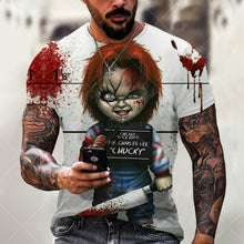 Load image into Gallery viewer, Summer Fashion Men/Women 3D Printing Dark Evil Clown Pattern T-Shirt Street Personality Trend Wild Loose Oversized Short-Sleeved