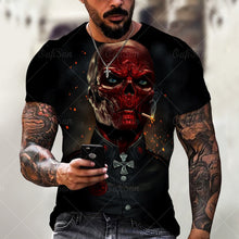Load image into Gallery viewer, Summer Fashion Men/Women 3D Printing Dark Evil Clown Pattern T-Shirt Street Personality Trend Wild Loose Oversized Short-Sleeved