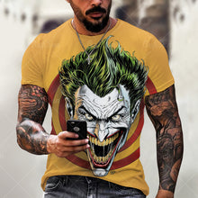Load image into Gallery viewer, Summer Fashion Men/Women 3D Printing Dark Evil Clown Pattern T-Shirt Street Personality Trend Wild Loose Oversized Short-Sleeved