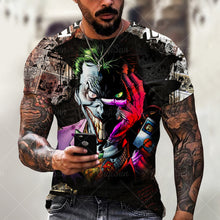 Load image into Gallery viewer, Summer Fashion Men/Women 3D Printing Dark Evil Clown Pattern T-Shirt Street Personality Trend Wild Loose Oversized Short-Sleeved