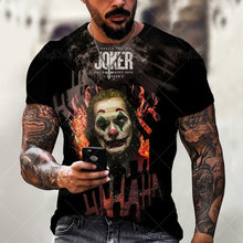 Load image into Gallery viewer, Summer Fashion Men/Women 3D Printing Dark Evil Clown Pattern T-Shirt Street Personality Trend Wild Loose Oversized Short-Sleeved