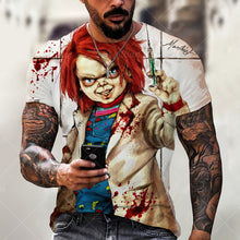Load image into Gallery viewer, Summer Fashion Men/Women 3D Printing Dark Evil Clown Pattern T-Shirt Street Personality Trend Wild Loose Oversized Short-Sleeved
