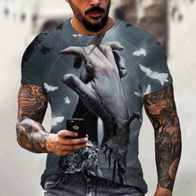 Load image into Gallery viewer, Summer Fashion Men/Women 3D Printing Dark Evil Clown Pattern T-Shirt Street Personality Trend Wild Loose Oversized Short-Sleeved