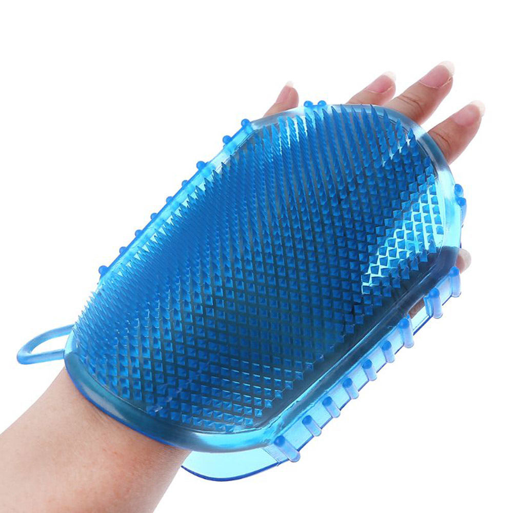 1Pcs Random color Soft Silicone Massage Scrub Gloves For Peeling Body Bath Brush Exfoliating Gloves Footbrush Body Brush