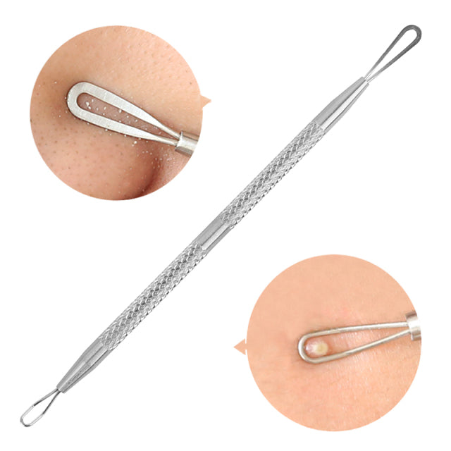 Stainless Steel Acne Removal Needles Pimple Blackhead Remover Tools Spoons Face Skin Care Tools Needles Facial Pore Cleaner