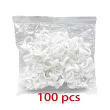 Load image into Gallery viewer, Wholesale 50/100Pcs Disposable Eyelash Glue Fan Cup Rings Holder Container Tattoo Pigment Eyelash Extension Tools Lash Supplies
