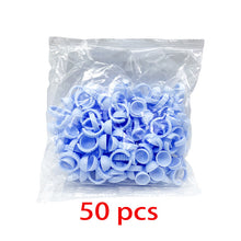 Load image into Gallery viewer, Wholesale 50/100Pcs Disposable Eyelash Glue Fan Cup Rings Holder Container Tattoo Pigment Eyelash Extension Tools Lash Supplies