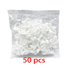 Load image into Gallery viewer, Wholesale 50/100Pcs Disposable Eyelash Glue Fan Cup Rings Holder Container Tattoo Pigment Eyelash Extension Tools Lash Supplies