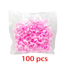 Load image into Gallery viewer, Wholesale 50/100Pcs Disposable Eyelash Glue Fan Cup Rings Holder Container Tattoo Pigment Eyelash Extension Tools Lash Supplies