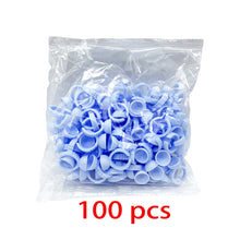 Load image into Gallery viewer, Wholesale 50/100Pcs Disposable Eyelash Glue Fan Cup Rings Holder Container Tattoo Pigment Eyelash Extension Tools Lash Supplies
