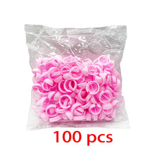 Load image into Gallery viewer, Wholesale 50/100Pcs Disposable Eyelash Glue Fan Cup Rings Holder Container Tattoo Pigment Eyelash Extension Tools Lash Supplies