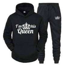 Load image into Gallery viewer, Lover Tracksuit Hoodies Printing QUEEN KING Couple Sweatshirt Plus Size Hooded Clothes Hoodies Women Two Piece Set