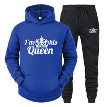 Load image into Gallery viewer, Lover Tracksuit Hoodies Printing QUEEN KING Couple Sweatshirt Plus Size Hooded Clothes Hoodies Women Two Piece Set