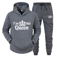 Load image into Gallery viewer, Lover Tracksuit Hoodies Printing QUEEN KING Couple Sweatshirt Plus Size Hooded Clothes Hoodies Women Two Piece Set