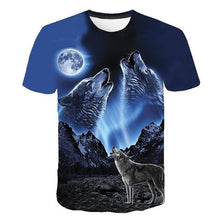 Load image into Gallery viewer, Men&#39;s And Women&#39;s 3D Tiger Lion Printed T-Shirts, Fashionable Round Neck Short Sleeve Street Clothes, Hip-Hop T-Shirts, Summer
