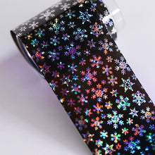Load image into Gallery viewer, Christmas Snowflakes Nail Foil Stickers Marble Flower Butterfly Transfer Sticker PaPer Maple Leaf Foils DIY Nail Decorations