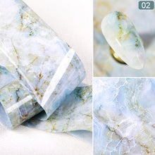 Load image into Gallery viewer, Christmas Snowflakes Nail Foil Stickers Marble Flower Butterfly Transfer Sticker PaPer Maple Leaf Foils DIY Nail Decorations