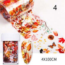Load image into Gallery viewer, Christmas Snowflakes Nail Foil Stickers Marble Flower Butterfly Transfer Sticker PaPer Maple Leaf Foils DIY Nail Decorations