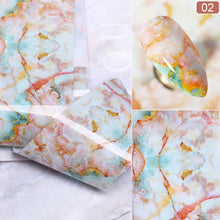 Load image into Gallery viewer, Christmas Snowflakes Nail Foil Stickers Marble Flower Butterfly Transfer Sticker PaPer Maple Leaf Foils DIY Nail Decorations