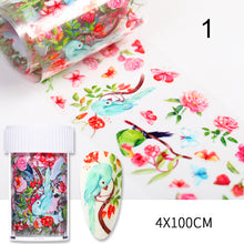 Load image into Gallery viewer, Christmas Snowflakes Nail Foil Stickers Marble Flower Butterfly Transfer Sticker PaPer Maple Leaf Foils DIY Nail Decorations
